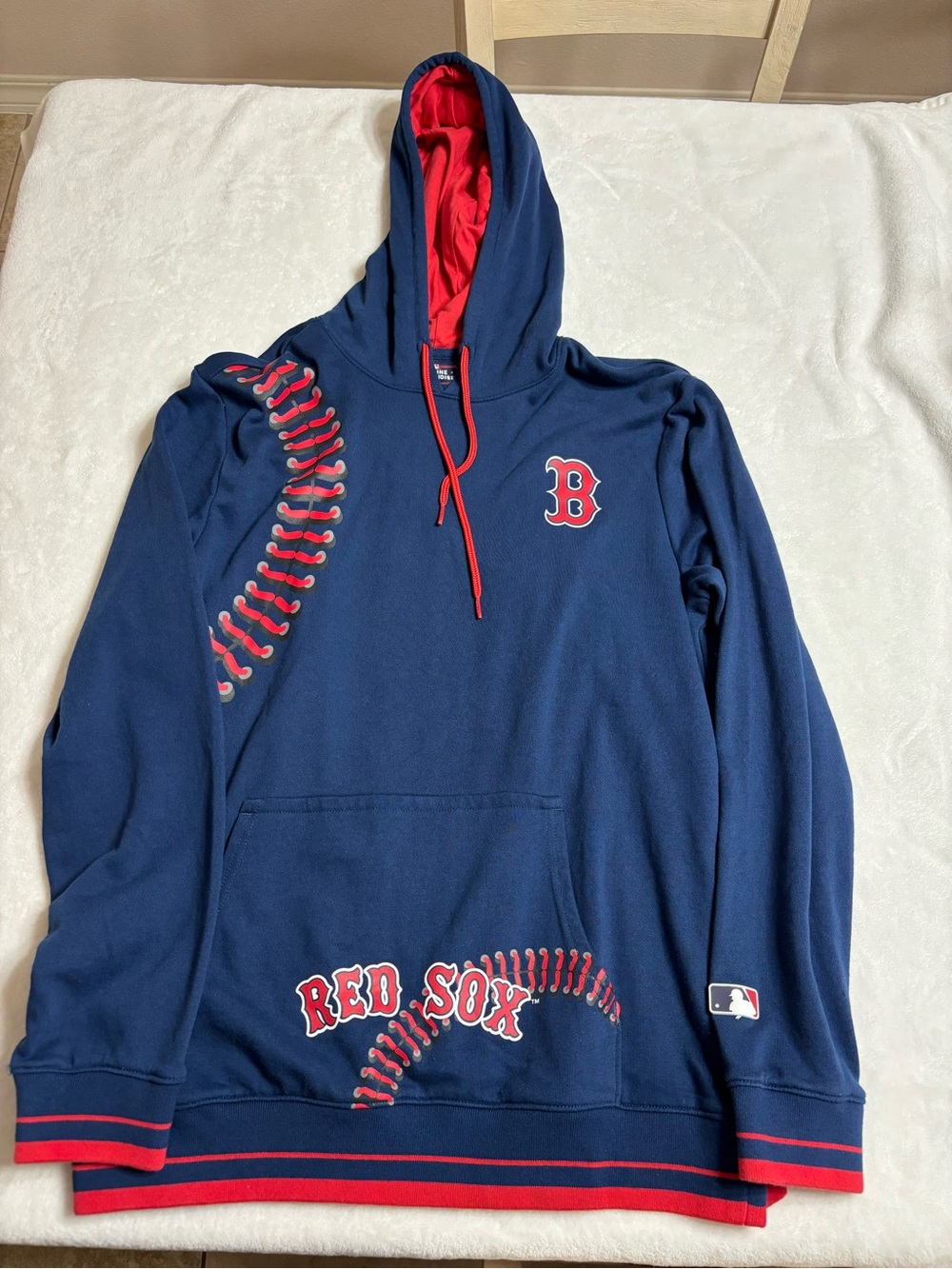 Genuine Merchandise Navy and Red Boston Red Sox Pullover Hoodie